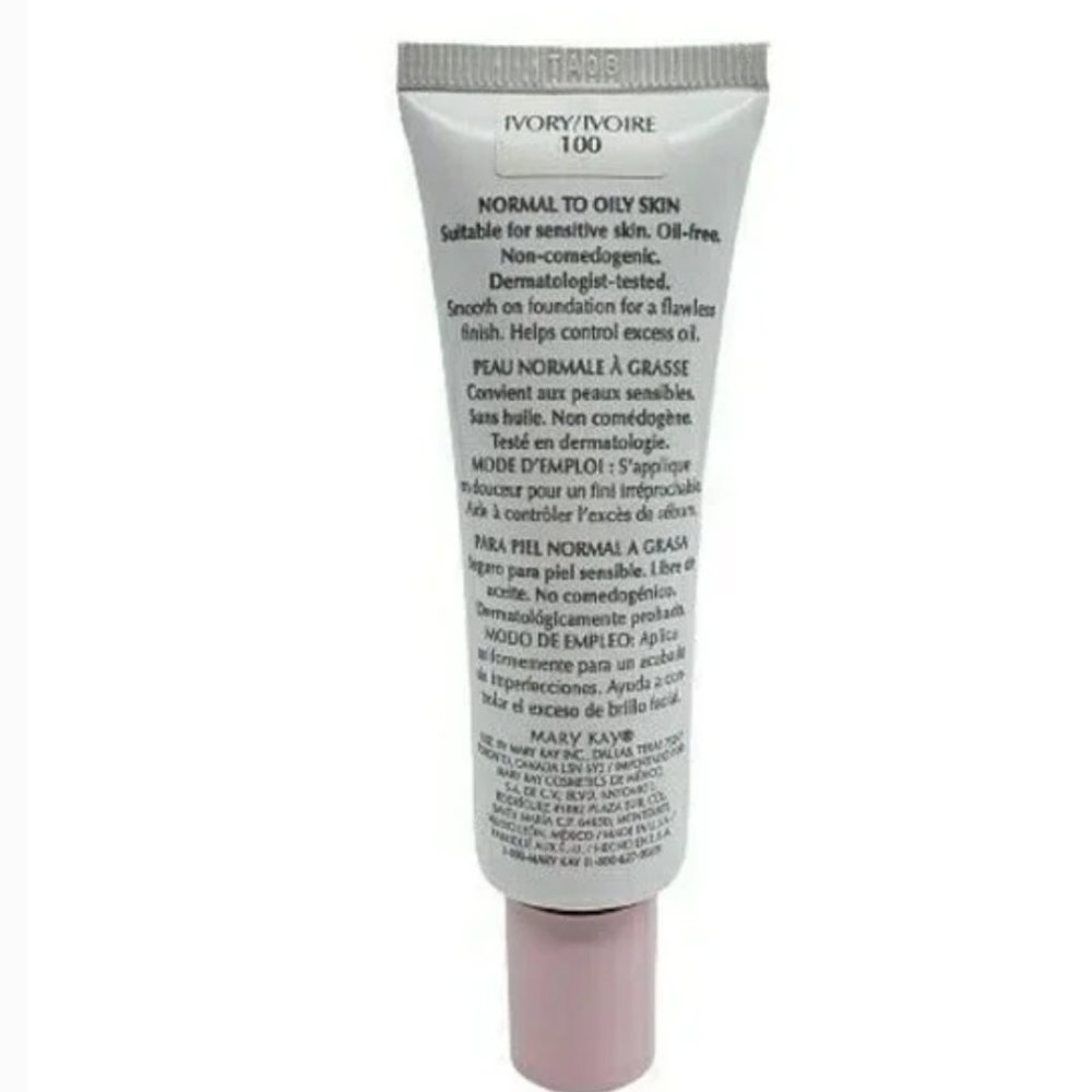 Mary Kay Medium Coverage Ivory 104 Liquid Foundation 1 OZ PINK CAP